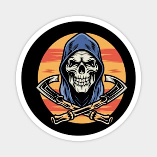 Traditional Grim Reaper Tattoo Magnet